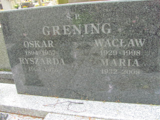  Grening 1953 Częstochowa - Grobonet - Wyszukiwarka osób pochowanych