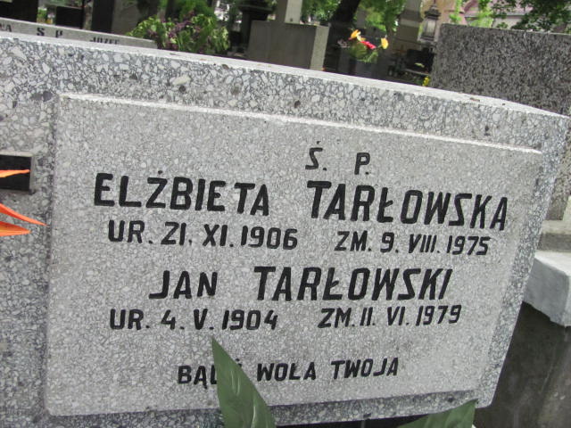 Elżbieta Tarłowska 1906 Częstochowa - Grobonet - Wyszukiwarka osób pochowanych