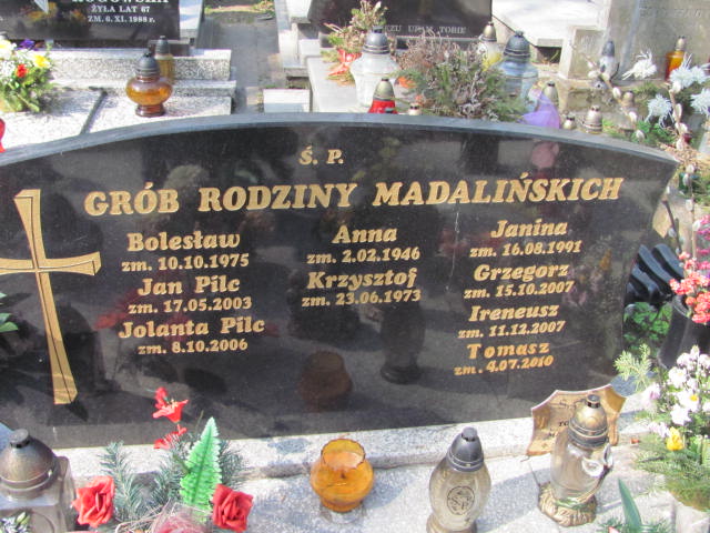  Madaliński 1954 Częstochowa - Grobonet - Wyszukiwarka osób pochowanych