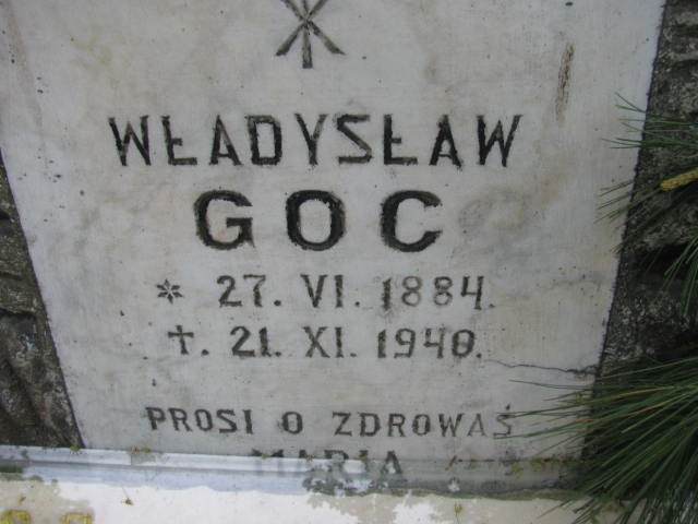 Władysława Goc 1884 Częstochowa - Grobonet - Wyszukiwarka osób pochowanych