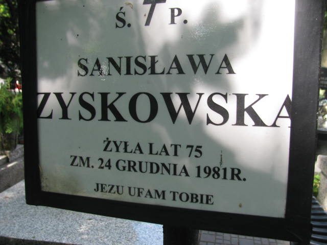  Zyskowska 1906 Częstochowa - Grobonet - Wyszukiwarka osób pochowanych