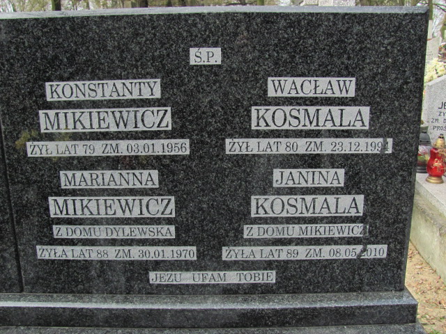  Kosmala 1914 Częstochowa - Grobonet - Wyszukiwarka osób pochowanych