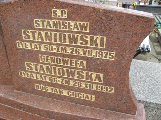  Staniowski 1925 Częstochowa - Grobonet - Wyszukiwarka osób pochowanych