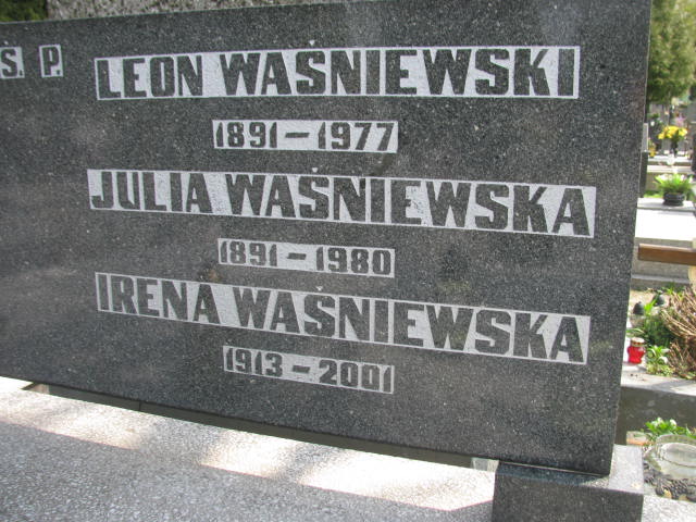  Waśniewska 1891 Częstochowa - Grobonet - Wyszukiwarka osób pochowanych