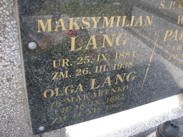  Lang 1892 Częstochowa - Grobonet - Wyszukiwarka osób pochowanych