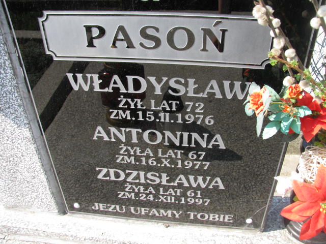  Pasoń 1938 Częstochowa - Grobonet - Wyszukiwarka osób pochowanych