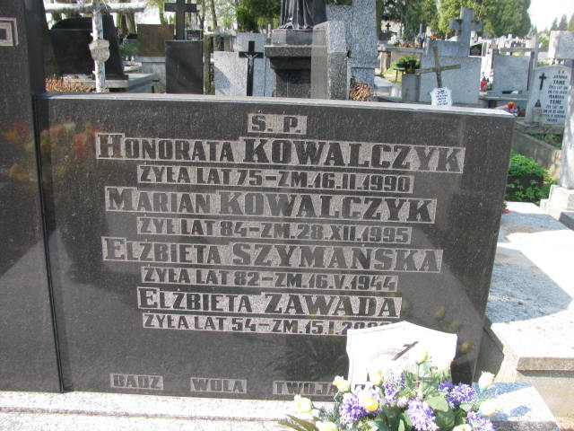 Elżbieta Zawada 1954 Częstochowa - Grobonet - Wyszukiwarka osób pochowanych