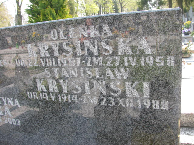  Krysiński 1914 Częstochowa - Grobonet - Wyszukiwarka osób pochowanych