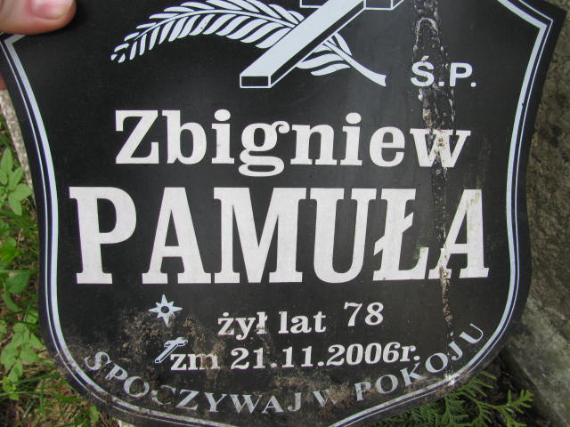 Zbigniew Pamuła 1928 Częstochowa - Grobonet - Wyszukiwarka osób pochowanych