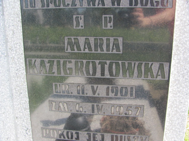 Maria Kazigrotowska 1901 Częstochowa - Grobonet - Wyszukiwarka osób pochowanych
