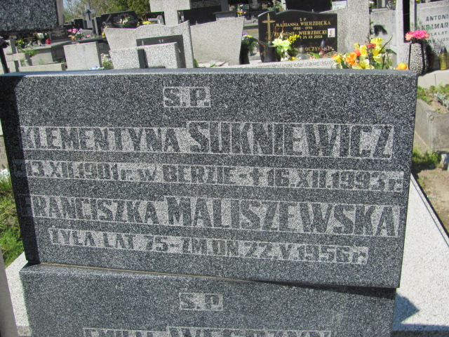 Franciszka Maliszewska Częstochowa - Grobonet - Wyszukiwarka osób pochowanych