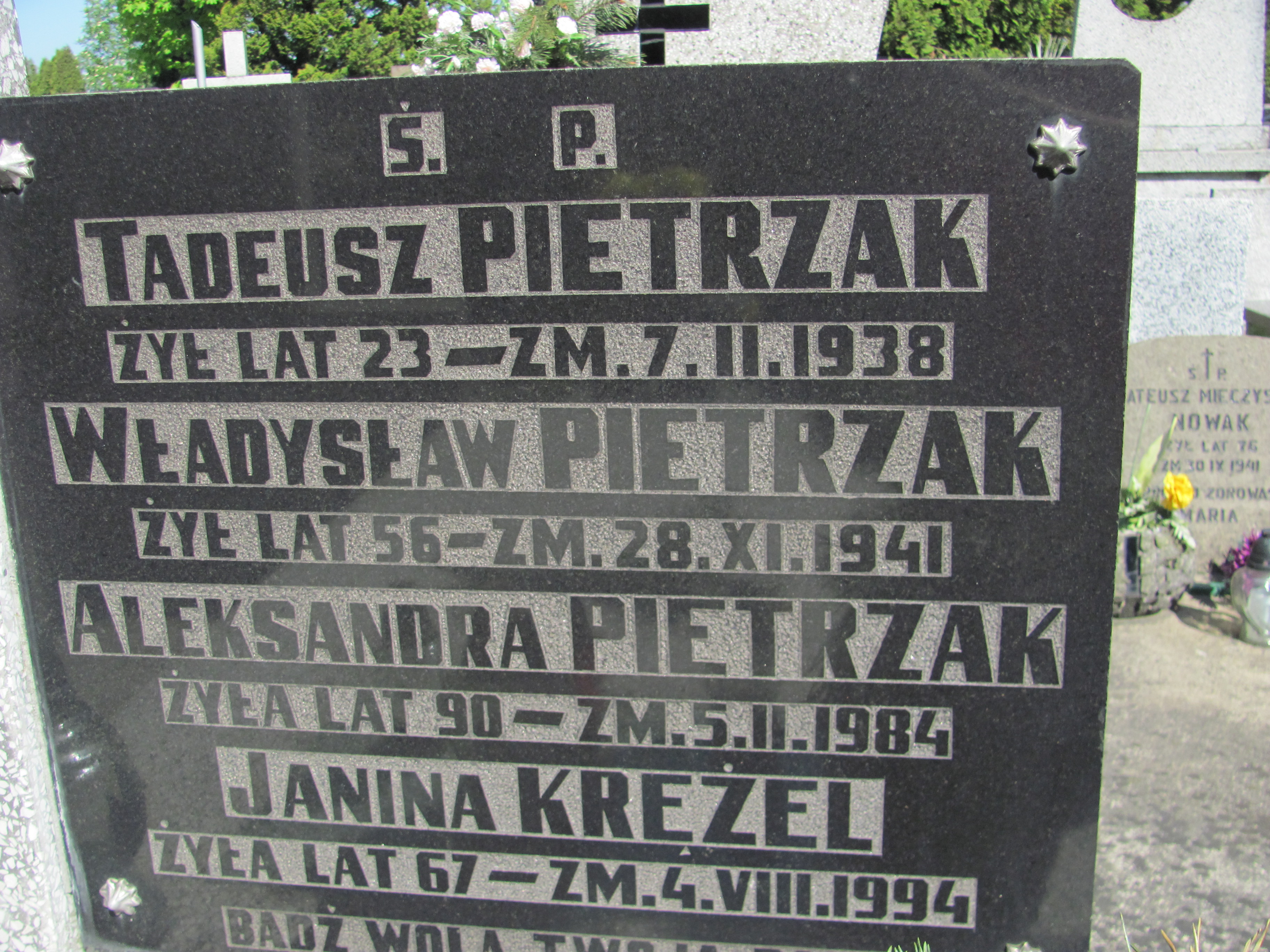  Pietrzak Częstochowa - Grobonet - Wyszukiwarka osób pochowanych