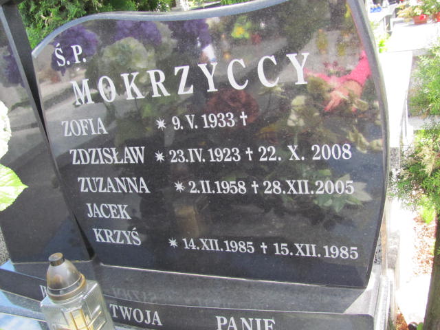  Mokrzycki 1985 Częstochowa - Grobonet - Wyszukiwarka osób pochowanych