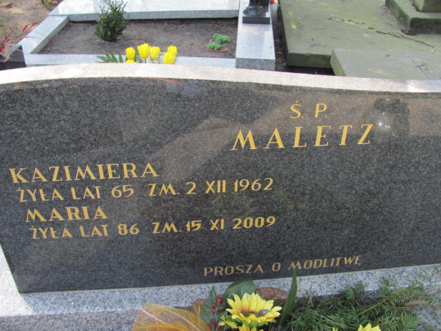  Maletz 1926 Częstochowa - Grobonet - Wyszukiwarka osób pochowanych