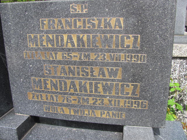  Mendakiewicz 1920 Częstochowa - Grobonet - Wyszukiwarka osób pochowanych