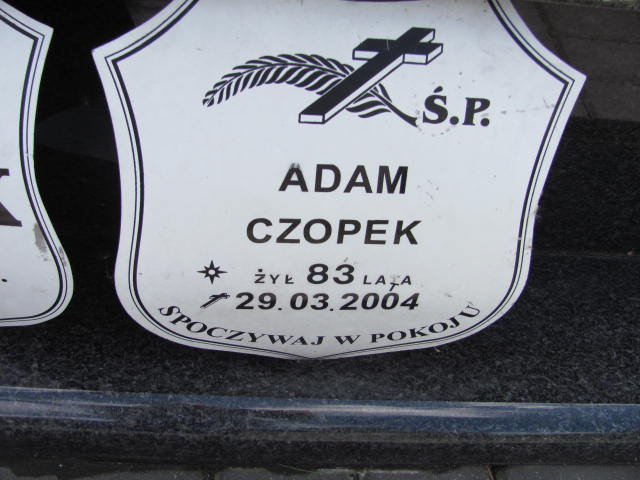  Czopek 1923 Częstochowa - Grobonet - Wyszukiwarka osób pochowanych