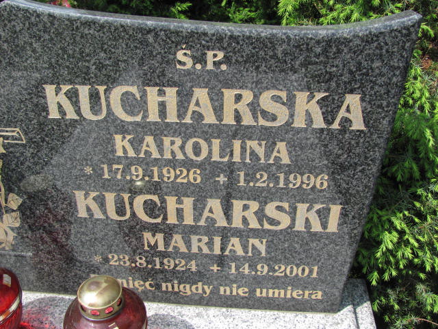 Karolina Kucharska 1926 Częstochowa - Grobonet - Wyszukiwarka osób pochowanych