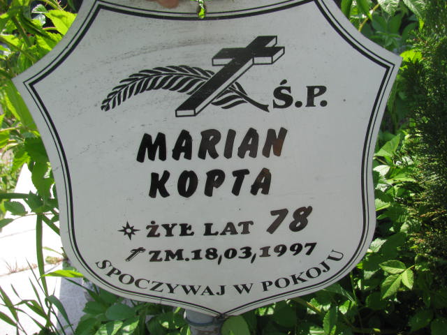  Kopta 1957 Częstochowa - Grobonet - Wyszukiwarka osób pochowanych